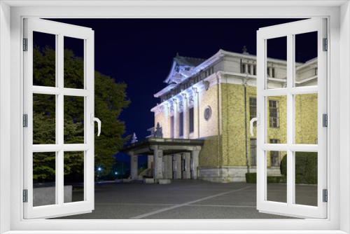 Fototapeta Naklejka Na Ścianę Okno 3D - Kyoto City Kyocera Museum of Art in the night light. Kyoto. Japan