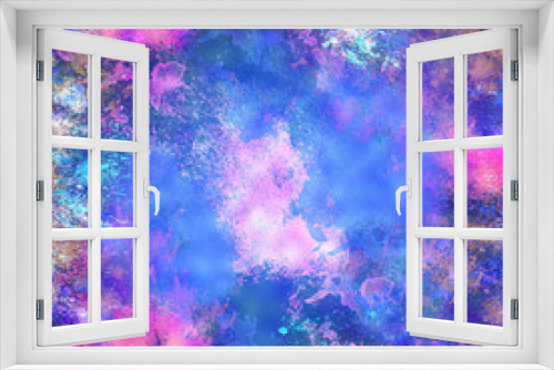 Fototapeta Naklejka Na Ścianę Okno 3D - An abstract colorful paint sponged vignette background image.