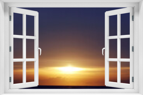 Fototapeta Naklejka Na Ścianę Okno 3D - Panoramic sunset scenery