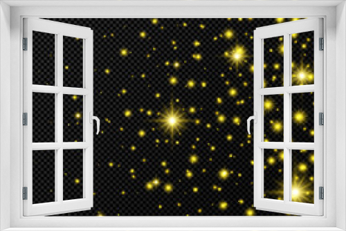 Fototapeta Naklejka Na Ścianę Okno 3D - Gold backdrop with stars and dust sparkles
