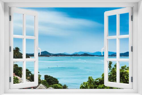 Fototapeta Naklejka Na Ścianę Okno 3D - Viewpoint to the ocean in Koh Samui island, Thailand.