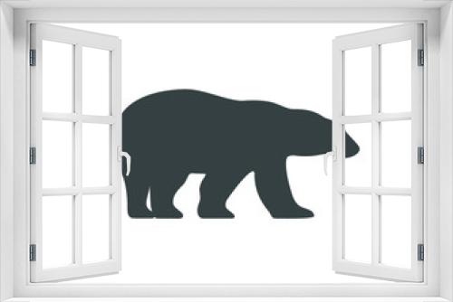 Fototapeta Naklejka Na Ścianę Okno 3D - Polar bear icon.  Bear silhouette. bear icon. 