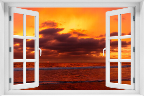 Fototapeta Naklejka Na Ścianę Okno 3D - Sunset at the Torrey Pine beach, San Diego, California