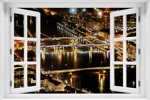 Fototapeta Naklejka Na Ścianę Okno 3D - Frankfurter Brücken