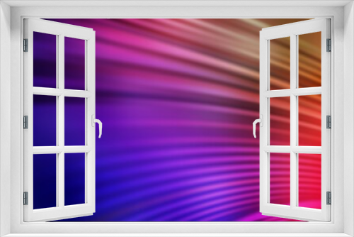 Fototapeta Naklejka Na Ścianę Okno 3D - Dark Multicolor vector texture with curved lines. Modern gradient abstract illustration with bandy lines. New composition for your brand book.
