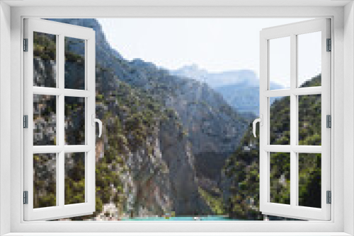 Fototapeta Naklejka Na Ścianę Okno 3D - Grand Canyon du Verdon und Kajak