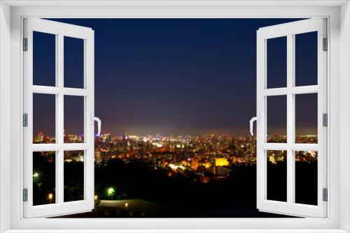 Fototapeta Naklejka Na Ścianę Okno 3D - 旭山記念公園から札幌の街の夜景