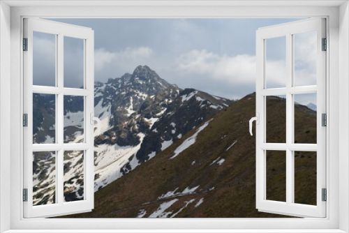 Fototapeta Naklejka Na Ścianę Okno 3D - Tatry, Kasprowy Wierch,  resztki sniegu na szczytach