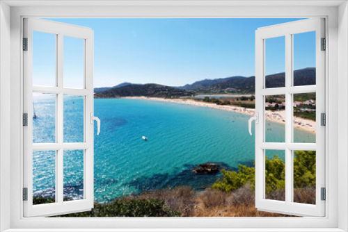 Fototapeta Naklejka Na Ścianę Okno 3D - Italy, Sardinia, Chia beach