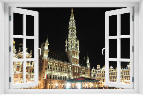 Fototapeta Naklejka Na Ścianę Okno 3D - ブリュッセルの夜景　Beautiful night view of Brussels