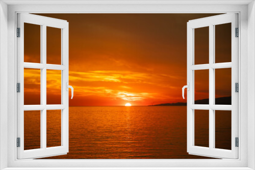 Fototapeta Naklejka Na Ścianę Okno 3D - Sunset over the sea of  Mykonos