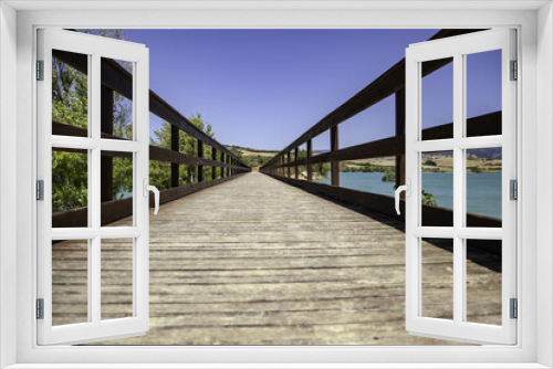 Fototapeta Naklejka Na Ścianę Okno 3D - Wooden bridge in caribbean