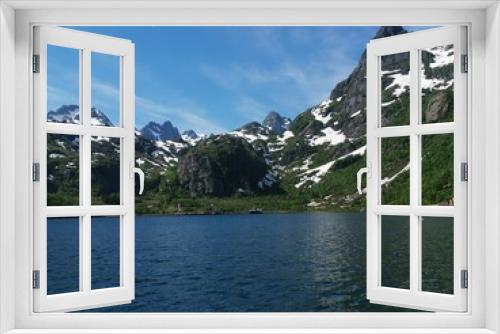 Fototapeta Naklejka Na Ścianę Okno 3D - Lofoten Svolvær Trollfjord Northern Norway
