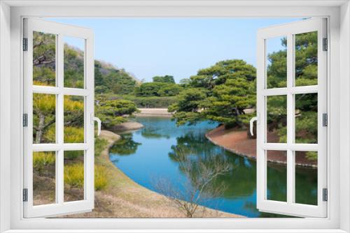 Fototapeta Naklejka Na Ścianę Okno 3D - Ritsurin Garden in Takamatsu, Kagawa, Japan. Ritsurin Garden is one of the most famous historical gardens in Japan.
