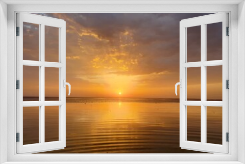 Fototapeta Naklejka Na Ścianę Okno 3D - sunset by the sea