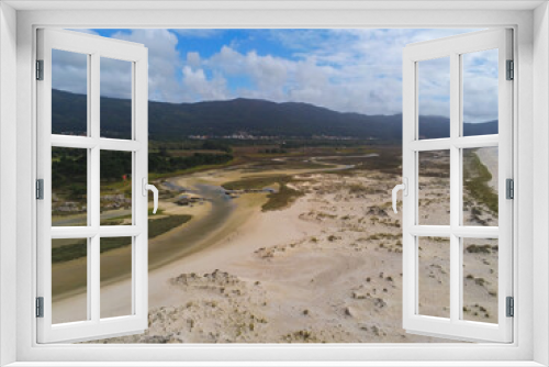 Fototapeta Naklejka Na Ścianę Okno 3D - Beautiful view of beach in Galicia.Spain. Drone Photo