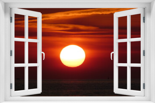Fototapeta Naklejka Na Ścianę Okno 3D - sunset sea 23