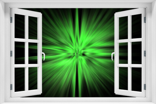 Fototapeta Naklejka Na Ścianę Okno 3D - Green Laser Light Effect