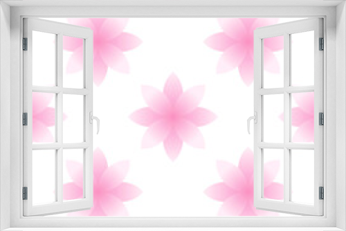 Fototapeta Naklejka Na Ścianę Okno 3D - seamless pattern of pink flowers on a white background