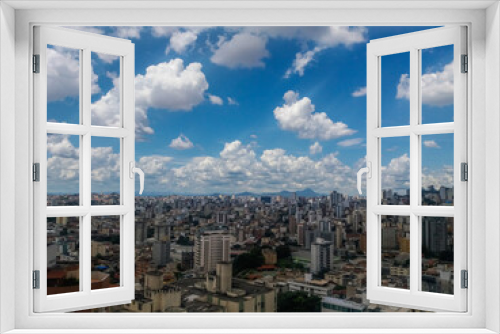 Panoramic view photographed on the top of the mountain in Belo Horizonte, Brazil.