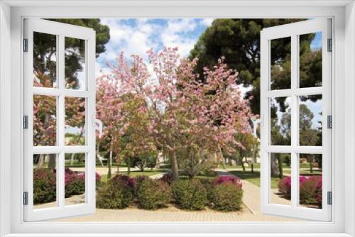 Fototapeta Naklejka Na Ścianę Okno 3D - pink blossom