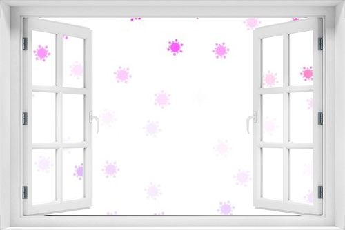 Fototapeta Naklejka Na Ścianę Okno 3D - Light purple, pink vector backdrop with virus symbols.