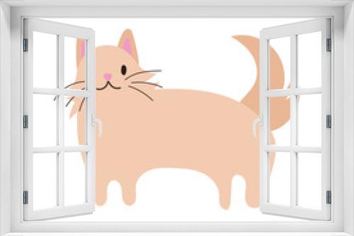 Fototapeta Naklejka Na Ścianę Okno 3D - cute little cat pet hand draw style icon