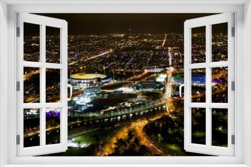 Fototapeta Naklejka Na Ścianę Okno 3D - night view of the city of Melbourne, Australia 