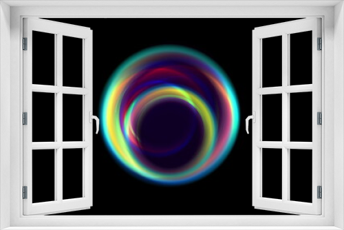 Fototapeta Naklejka Na Ścianę Okno 3D - Colorful glowing abstract circular logo background