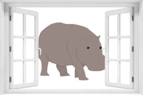 Fototapeta Naklejka Na Ścianę Okno 3D - Hippopotamus  Illustration