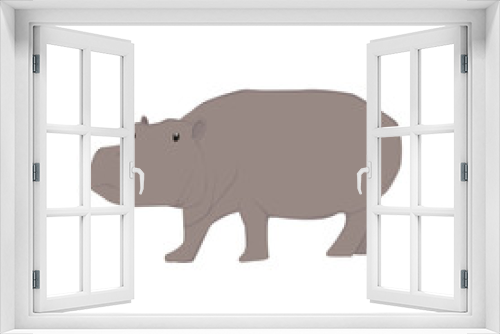 Fototapeta Naklejka Na Ścianę Okno 3D - Hippopotamus  Illustration