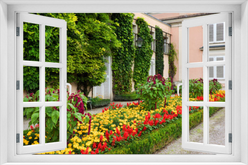 Fototapeta Naklejka Na Ścianę Okno 3D - Flowers in Mirabell Gardens in Salzburg, Austria, Europe