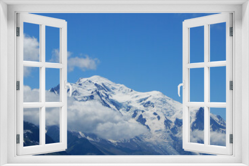 Fototapeta Naklejka Na Ścianę Okno 3D - Vue exceptionnel sur le mont-blanc et la vallée de chamonix