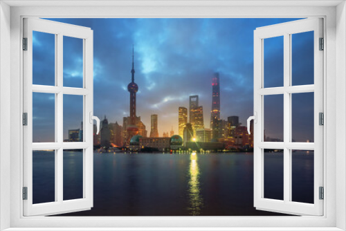 Fototapeta Naklejka Na Ścianę Okno 3D - Shanghai skyline in sunrise time, China