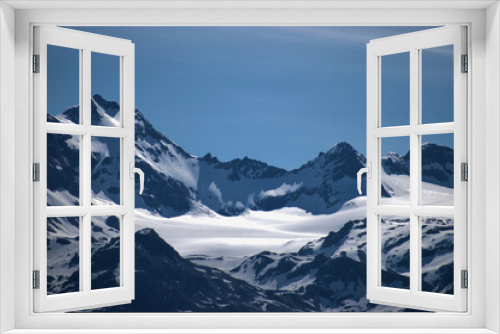 Fototapeta Naklejka Na Ścianę Okno 3D - Bergpanorama in der nähe von Davos 27.5.2020