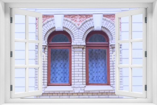 Fototapeta Naklejka Na Ścianę Okno 3D - Beautiful traditional window with wooden shutters
