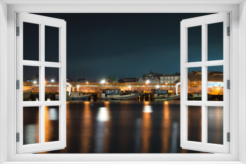 Fototapeta Naklejka Na Ścianę Okno 3D - Night view of Panama City port