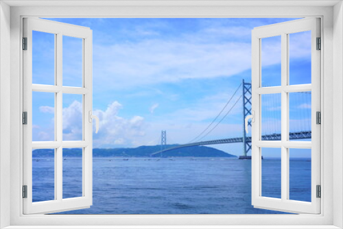 Fototapeta Naklejka Na Ścianę Okno 3D - 【兵庫県】明石海峡大橋 / 【Hyogo】Akashikaikyo Bridge