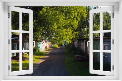 Fototapeta Naklejka Na Ścianę Okno 3D - old house in the woods