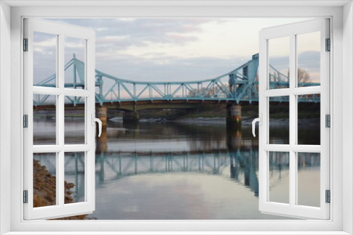 Fototapeta Naklejka Na Ścianę Okno 3D - blue bridge, queensferry