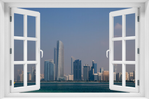 Fototapeta Naklejka Na Ścianę Okno 3D - Cityscape of Abu Dhabi, capital of the United Arab Emirates with around 1 million inhabitants