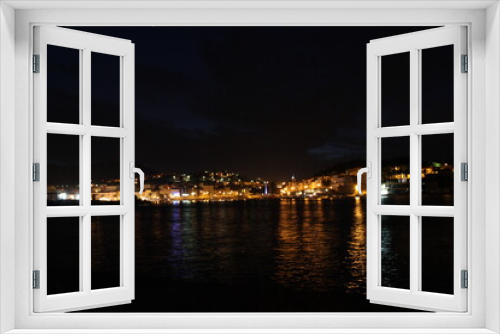 Fototapeta Naklejka Na Ścianę Okno 3D - Hafen in der Nacht