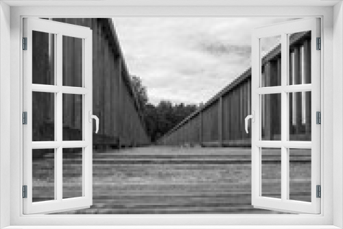 Fototapeta Naklejka Na Ścianę Okno 3D - Holzbrücke