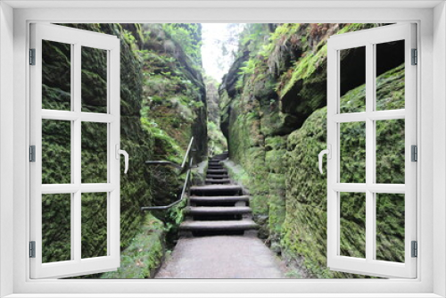 Fototapeta Naklejka Na Ścianę Okno 3D - Elbsandsteingebirge