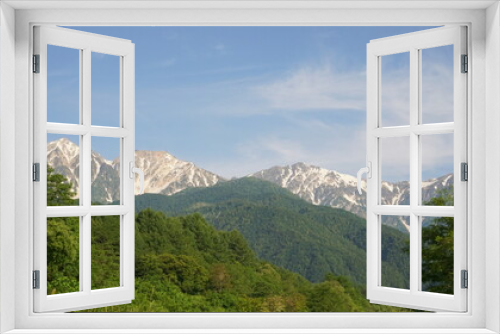 Fototapeta Naklejka Na Ścianę Okno 3D - mountain landscape of Hakuba in Japan alps