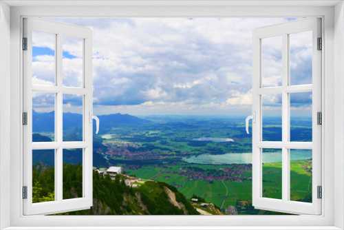 Füssen, Deutschland: Panorama der deutschen Alpen (Königswinkel, Allgäu)