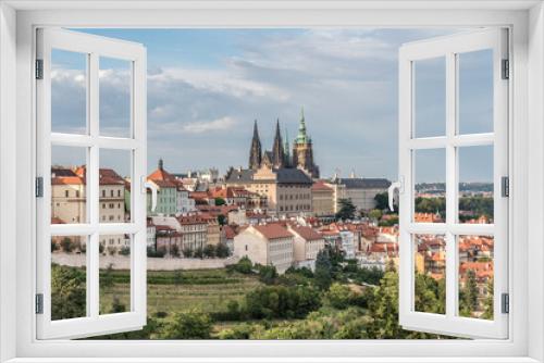 Fototapeta Naklejka Na Ścianę Okno 3D - Prague castle and Historicl buildings