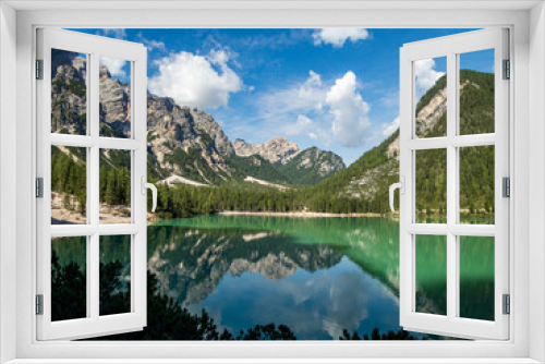 Fototapeta Naklejka Na Ścianę Okno 3D - Pragser Wildsee in the Dolomites, South Tyrol