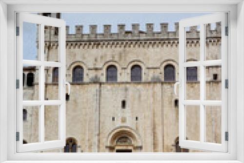 Fototapeta Naklejka Na Ścianę Okno 3D - Building in the main square in Gubbio, Italy