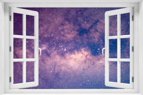 Fototapeta Naklejka Na Ścianę Okno 3D - Milky way galaxy and starfiled on night sky background